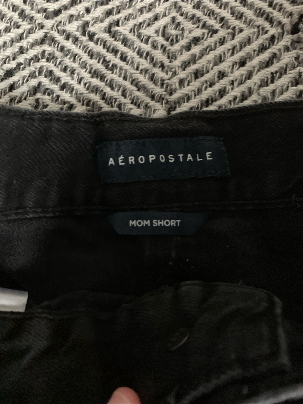 Aeropostale Black Distressed Denim Mom Shorts - Picture 3 of 5